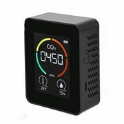 Air Quality Monitor Portable Carbon Dioxide Detector 3-in-1 CO2 Humidity Meter with LCD Display for Home Office Car-CO2 Detector With Color Changings Screen For Easy Indoor Air Quality Monitoring